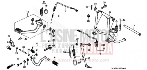 PEDALE/BEQUILLE ST1100AS de 1995